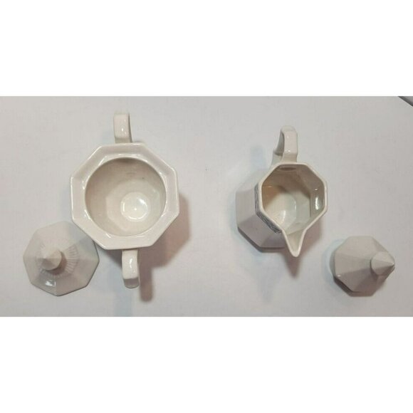 Vtg Independence Ironstone Castleton Japan "Blue Tulip" Sugar Bowl And Creamer - Picture 7 of 13